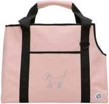Barkalot Hundetransporter Transportbox für kleine Rassen und Welpen aus Biothane in Rosa waterproof – Bild 1 von 2