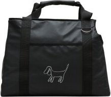 Barkalot Hundetransporter Transportbox für kleine Rassen und Welpen schwarz silber waterproof aus PVC – Bild 1 von 3