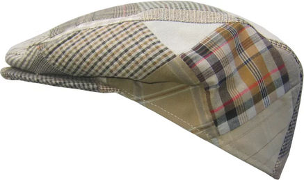 Produktbild von Baskenmütze HORKA Patchwork aus Baumwolle Unisex Bunt Beige