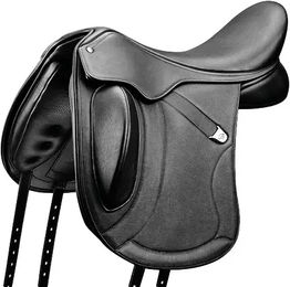 Produktbild von Bates Innova Mono+ Luxe Short Flap Dressursattel aus Leder in Schwarz 16,5/17 Zoll