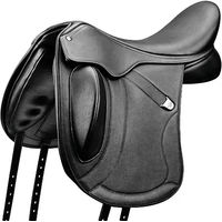 Produktbild von Bates Innova Mono+ Luxe Short Flap Dressursattel aus Leder in Schwarz 16,5/17 Zoll
