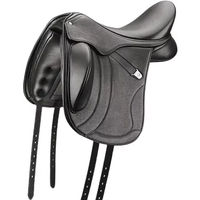 Produktbild von Bates Innova Mono+ Short Flap Dressursattel aus Leder in Schwarz für Pferde