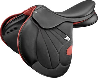 Produktbild von Bates Victrix Pferdesattel aus Leder in Schwarz 17 Zoll