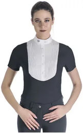 Produktbild von Bavero Reitturnierhemd Ego 7 Damen Weiß Blau Größe 34