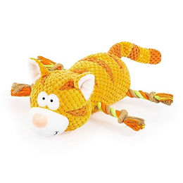 Bayer Design EDUPET Dog Love quietschendes Plüschspielzeug für Hunde und Katzen in Orange und Weiß – Bild 1 von 4