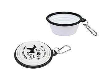 Produktbild von bb Klostermann Reisenapf faltbar aus Silikon für Hunde Fox Terrier Design - 1 Stk.