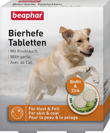 Beaphar Bierhefe Tabletten für Hunde mit Knoblauch, Biotin und Zink zur Unterstützung von Haut und Fell, 65 g - 65 g – Bild 1 von 3