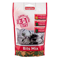 Produktbild von Beaphar Bits Mix Katzenleckerli 3 in 1 mit Malt, Catnip und Zahnpflege 150 g - 150 g