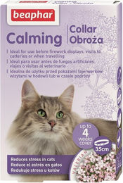 Beaphar Calming Collar Entspannungshalsband für Katzen aus Nylon in Braun – Bild 1 von 2