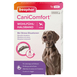 Beaphar CaniComfort Wohlfühl-Halsband für Hunde mit Pheromonen zur Stressreduzierung Braun 65 cm - 1 Stk. – Bild 1 von 6