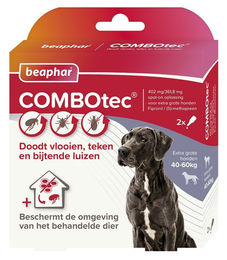 Beaphar COMBOtec Spot-On für Hunde großer Rassen gegen Flöhe, Zecken und Läuse 40-60 kg 2 Pipetten – Bild 1 von 3