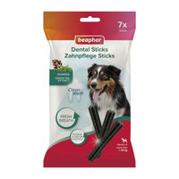Produktbild von Beaphar Dental Sticks Zahnpflege Kausnacks für große Hunde mit Meeresalgen ohne Zuckerzusatz 7 Stück
