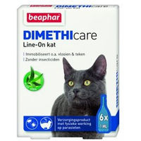 Produktbild von Beaphar DIMETHIcare Spot-On für Katzen gegen Flöhe, Zecken, Milben und Läuse 6 Pipetten