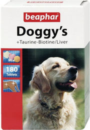 Produktbild von Beaphar Doggy's Vitamintabletten Mix mit Garnele und Kabeljau 500g zur Immunstärkung sowie Haut-Fell-Pflege für Hunde