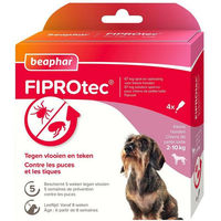 Produktbild von Beaphar FiproTec Spot-On für Hunde kleiner Rassen gegen Flöhe und Zecken 2-10 kg 4 Pipetten
