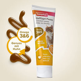 Beaphar Geflügel Paste für Katzen Adult 100 g zur Unterstützung von Herz, Haut und Fell - 100 g – Bild 1 von 4