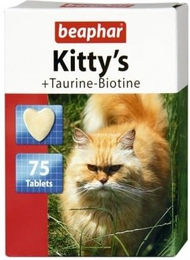 Produktbild von Beaphar Kitty's Tabletten Haut und Fell mit Fisch und Garnele 140 Stück