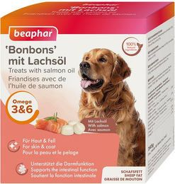 Beaphar Lachsöl Bonbons Funktionssnack für Hunde getreidefrei 245g - 245 g – Bild 1 von 7