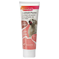Produktbild von Beaphar Lachsöl Paste für Hunde mit Lachs Huhn Ente, Haut-Fell-Supplement, getreidefrei und ohne Zucker, 100 g - 100 g