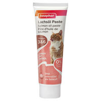 Produktbild von Beaphar Lachsöl Paste für Katzen mit Lachs Huhn Truthahn Ente zur Unterstützung von Haut und Fell 100 g - 100 g