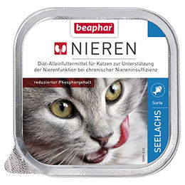 Beaphar Nierendiät Katzen Nassfutter Seelachs 16 x 100 g - 6 x 100 g – Bild 1 von 13