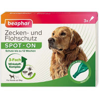 Produktbild von Beaphar Spot-On Tropfen gegen Flöhe und Zecken für große Hunde und Welpen 3er-Pack