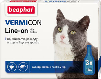 Produktbild von Beaphar Vermicon Spot-On Katzentropfen gegen Flöhe und Zecken für Kitten und alle Katzen
