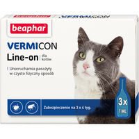 Produktbild von Beaphar Vermicon Spot-On Katzentropfen gegen Flöhe und Zecken für Kitten und alle Katzen