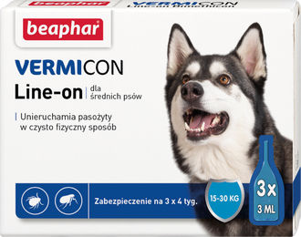 Beaphar Vermicon Spot-On Tropfen gegen Flöhe und Zecken für mittelgroße Hunde 3x3 ml – Bild 1 von 3