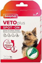 Beaphar VETOplus SPOT-ON Spot-on für kleine Hunde gegen Zecken Flöhe und Milben 3 x 1 ml - 3 x 1 ml – Bild 1 von 13