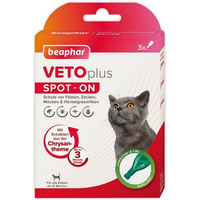 Produktbild von Beaphar VETOplus SPOT-ON Ungezieferschutz für Katzen gegen Zecken Flöhe und Milben 3 x 1 ml - 1 ml