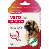 Produktbild von Beaphar VETOplus SPOT-ON Zeckenschutz und Flohmittel für große Hunde ab 4 kg - 3 x 4 ml