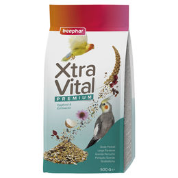 Beaphar XtraVital Hauptfutter für Großsittiche mit Früchten, Samen und Eierpatée 500 g - 500 g – Bild 1 von 4