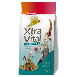 Beaphar XtraVital Premium Hauptfutter für Großsittiche und Nymphensittiche 1 kg - 1 kg – Bild 1 von 4