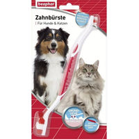 Produktbild von Beaphar Zahnbürste für erwachsene Hunde aus Kunststoff in Grün