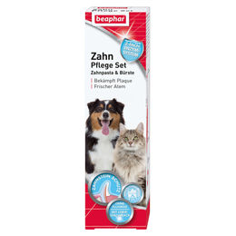 Produktbild von Beaphar Zahnpflege Set Weiß - 100 g