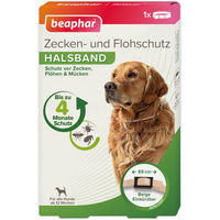 Produktbild von Beaphar Zecken- und Flohschutz-Halsband für Hunde, beige, 65 cm Halsumfang