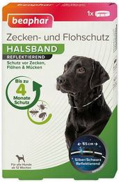 Beaphar Zecken- und Flohschutz Halsband für Hunde reflektierend 65cm – Bild 1 von 8