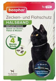 Beaphar Zecken- und Flohschutz Halsband reflektierend für Katzen Kitten - 1 Stk. – Bild 1 von 13