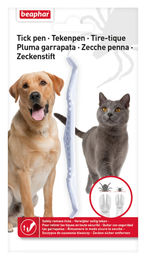 Beaphar Zeckenstift für Hunde und Katzen mit Doppelkopf-Fangschlitz zur sicheren Zeckenentfernung, 12 cm, Weiß – Bild 1 von 7