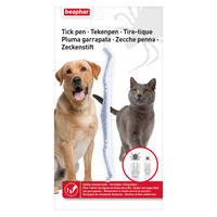 Produktbild von Beaphar Zeckenstift für Hunde und Katzen mit Doppelkopf-Fangschlitz zur sicheren Zeckenentfernung, 12 cm, Weiß