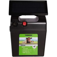 Produktbild von Beaumont Classic P180 Batterieposten mit Solarpanel aus Kunststoff in Schwarz