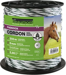 Produktbild von Beaumont Gedrehte Zaunschnur aus Edelstahl in Silber und Weiß