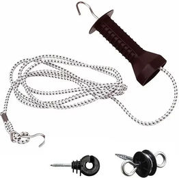 Produktbild von Beaumont Griffset mit dehnbarem Gummiseil und 2 Isolatoren in Schwarz