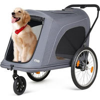 Produktbild von beberoad 2-in-1 Hundebuggy und Fahrradanhänger aus Aluminium Grau für Hunde aller Altersstufen