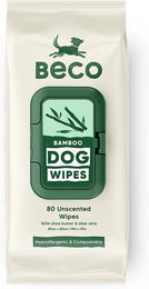 Produktbild von Beco Feuchttücher für Hunde aus Bambus FSC zertifiziert - 80 Stk.