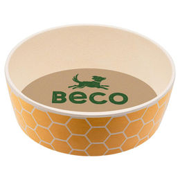 Beco Futternapf Classic Bamboo Bowl Mini aus Bambus Gelb Bienenwaben Design - 800 ml – Bild 1 von 6