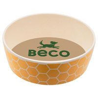 Produktbild von Beco Futternapf Classic Bamboo Bowl Mini aus Bambus Gelb Bienenwaben Design - 800 ml