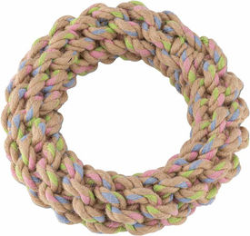 Produktbild von Beco Hemp Ring Hundespielzeug aus Naturmaterial Standard Bunt