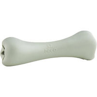 Produktbild von Beco Hundespielzeug Kauknochen aus Naturkautschuk mit Leckerli-Loch Grün Medium 100% klimaneutral